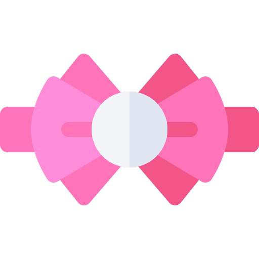 Bow tie hair tie fashion accessory icon Bow tie hair tie fashion accessory icon