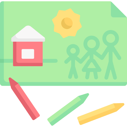 Drawing portrait love kid and baby icon