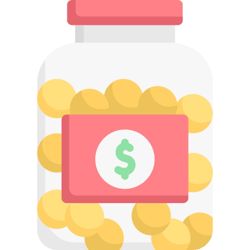 Savings business and finance jar financing icon Savings business and finance jar financing icon