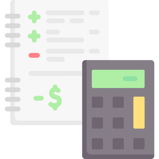 Budget mathematics banking calculators icon Budget mathematics banking calculators icon