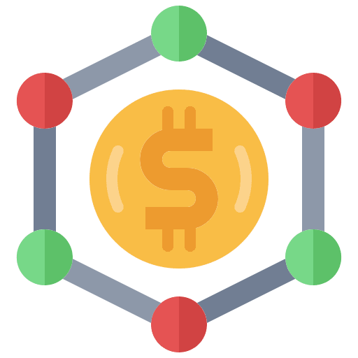 Banking system connection technology business and finance icon Banking system connection technology business and finance icon