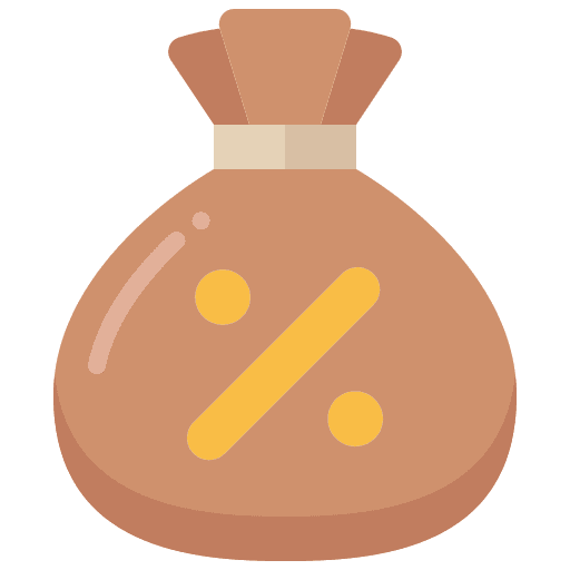 Interest rate credit cash percentage icon