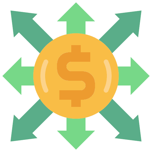 Money flow bank money dollar symbol icon