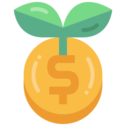 Money growth business and finance invest growth icon