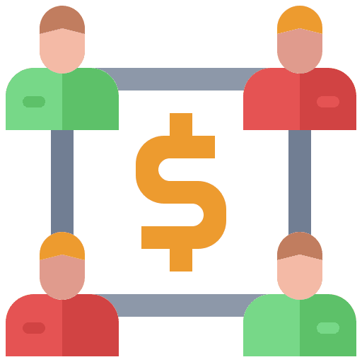 Sharing organization team partnership icon