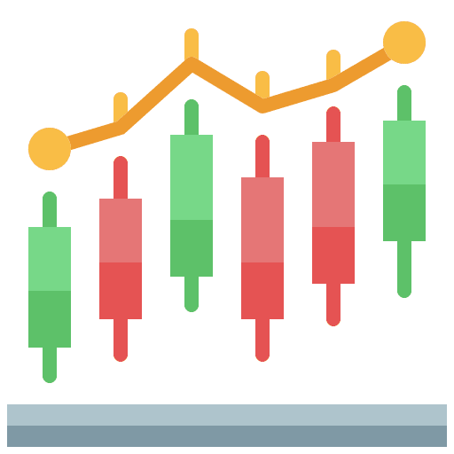 Stock market economy graph stock market icon