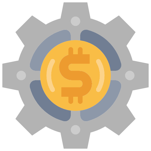 Econometrics business and finance business gear icon Econometrics business and finance business gear icon