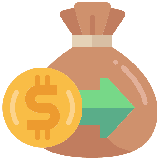 Income cash business and finance income icon Income cash business and finance income icon