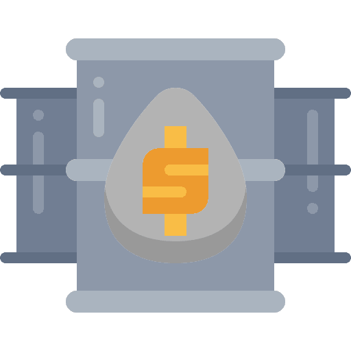 Oil price fuel industry cost icon Oil price fuel industry cost icon
