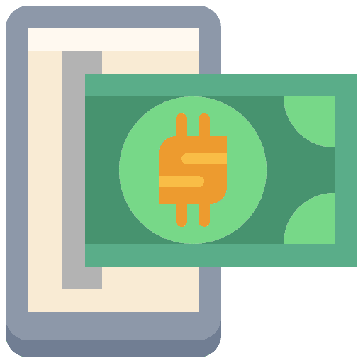 Online payment currency business and finance commerce and shopping icon Online payment currency business and finance commerce and shopping icon