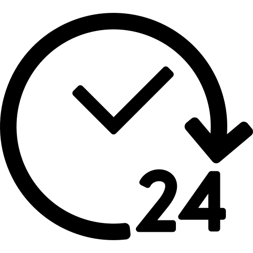 Clock ecommerce availability timer icon