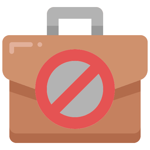 Unemployed briefcase layoff job icon Unemployed briefcase layoff job icon