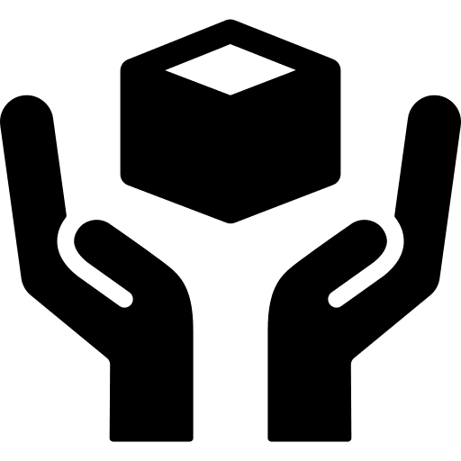 Box shipping sending hand gesture icon Box shipping sending hand gesture icon