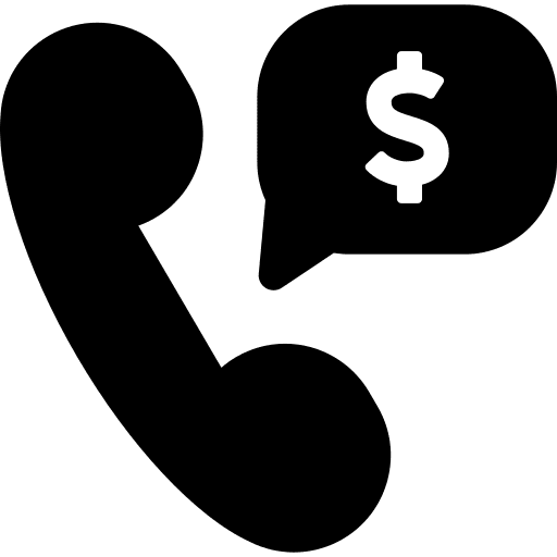 Telephone payment method speech bubble phone call icon Telephone payment method speech bubble phone call icon