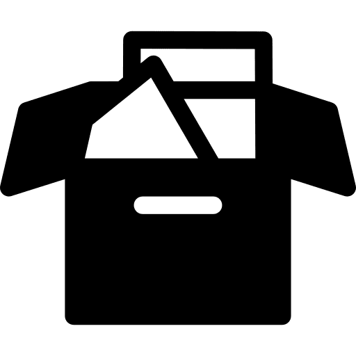 File documents office material boxes icon File documents office material boxes icon