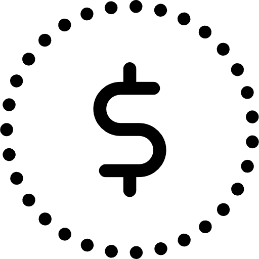 Dollar symbol coin business currency icon