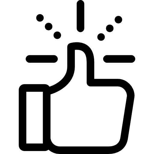 Like thumb up hands like icon