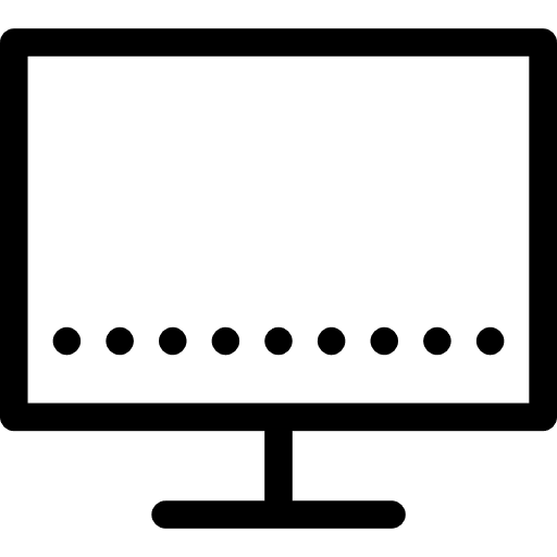 Monitor screen technology television icon