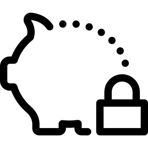 Piggy bank coin savings business icon