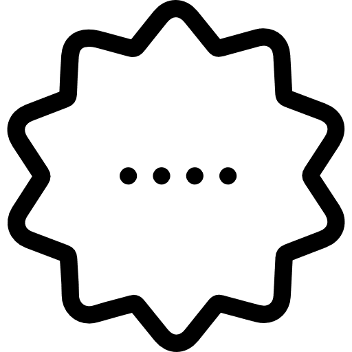 Badge star sticker shapes icon