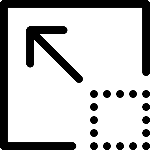 Full screen expand diagonal direction icon