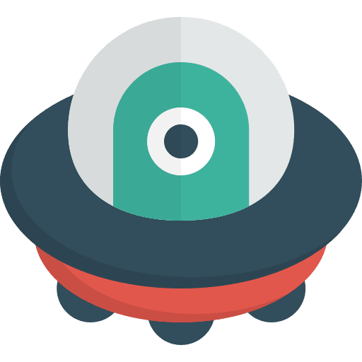 Ufo alien science fiction spaceship icon