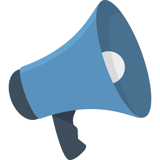 Megaphone seo and web loudspeaker protest icon