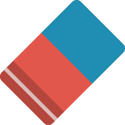 Eraser erase education remove icon