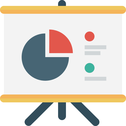 Pie chart seo and web chair comfortable icon
