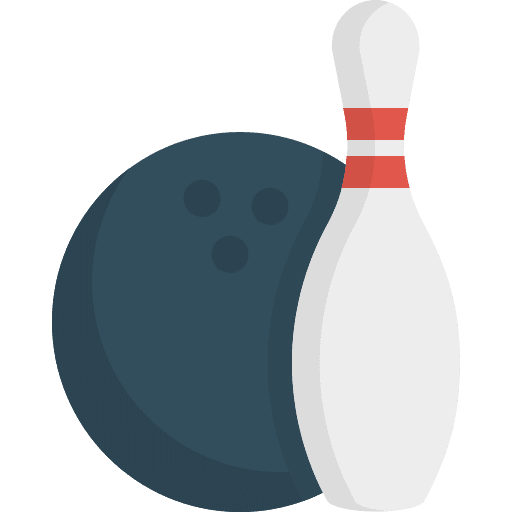 Bowling game bowling pins fun icon