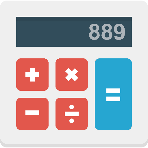 Calculator buttons calculate finances icon
