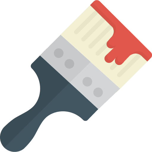Paint brush art tools and utensils artist icon