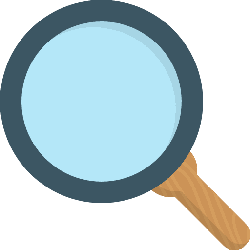 Search detective tools and utensils loupe icon