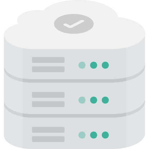 Server technology multimedia database icon