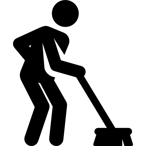 Sweeping clean housekeeping sweeping icon