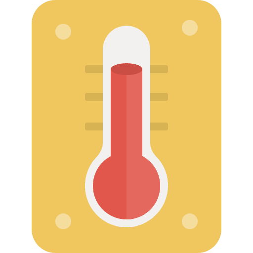 Thermometer weather temperature mercury icon