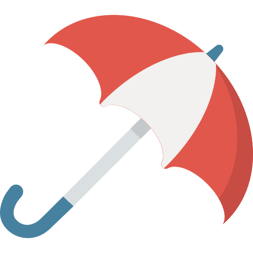 Umbrella tools and utensils weather protection icon