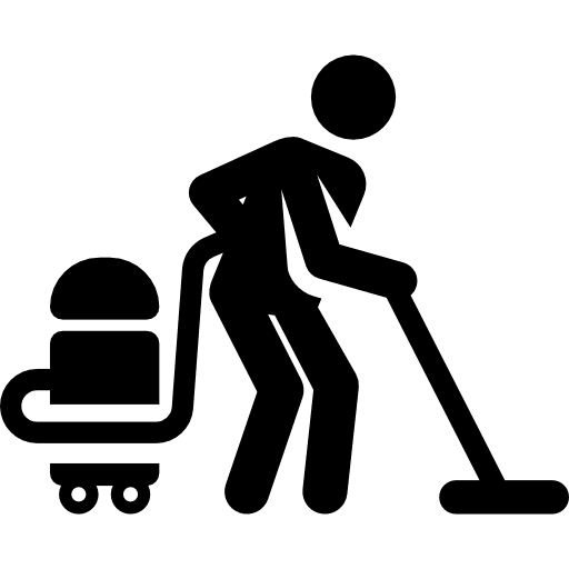 Vacuum cleaner sweeping housework humanpictos icon