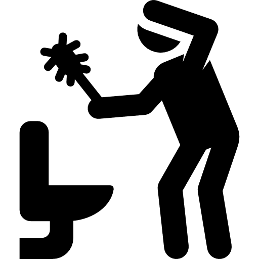 Cleaning wc housekeeping people icon Cleaning wc housekeeping people icon