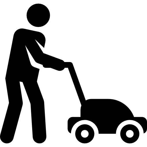 Lawn mower people gardener occupation icon Lawn mower people gardener occupation icon