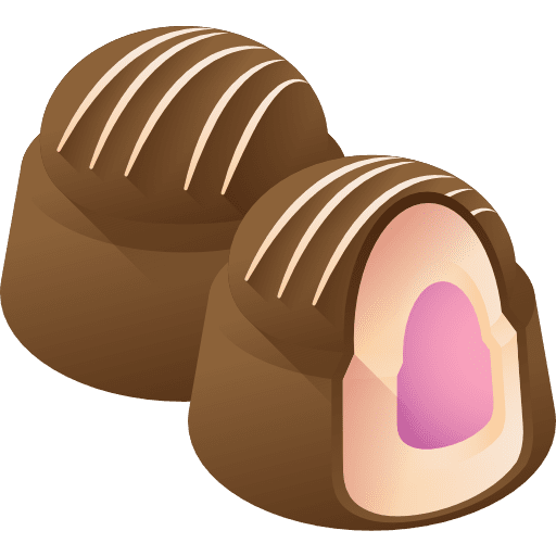 Truffle candy food chocolate icon