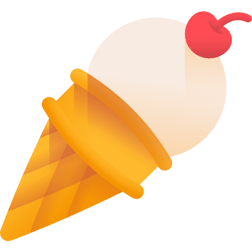Ice cream cherry cone food icon Ice cream cherry cone food icon