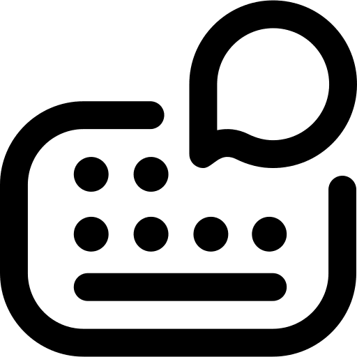 Keyboard message speech bubble posting icon Keyboard message speech bubble posting icon