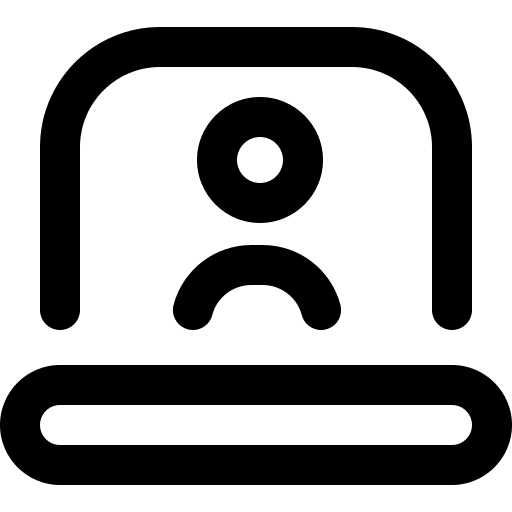 Laptop personal information personal data user profile icon Laptop personal information personal data user profile icon