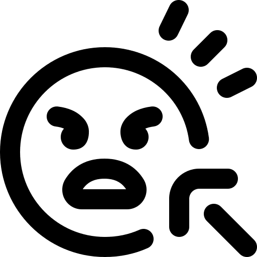 Angry face reaction select people icon Angry face reaction select people icon