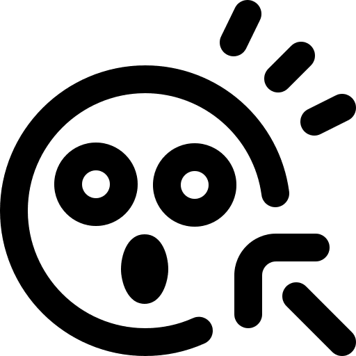 Surprised emoji reaction rating icon Surprised emoji reaction rating icon