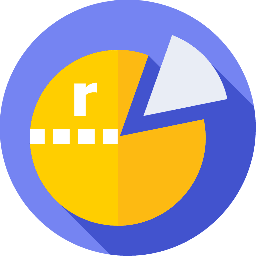 Circle circle area calculate icon