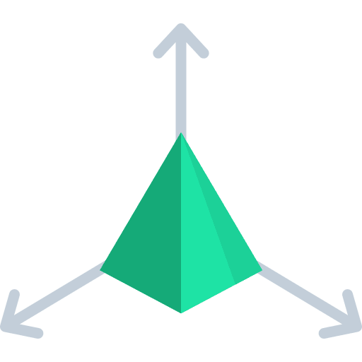 Pyramid shapes 3d geometry icon Pyramid shapes 3d geometry icon