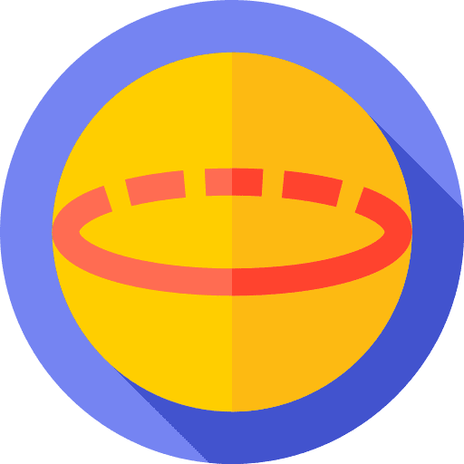 Sphere volume education circular icon Sphere volume education circular icon