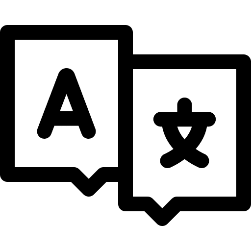 Bilingual bilingual translate communications icon